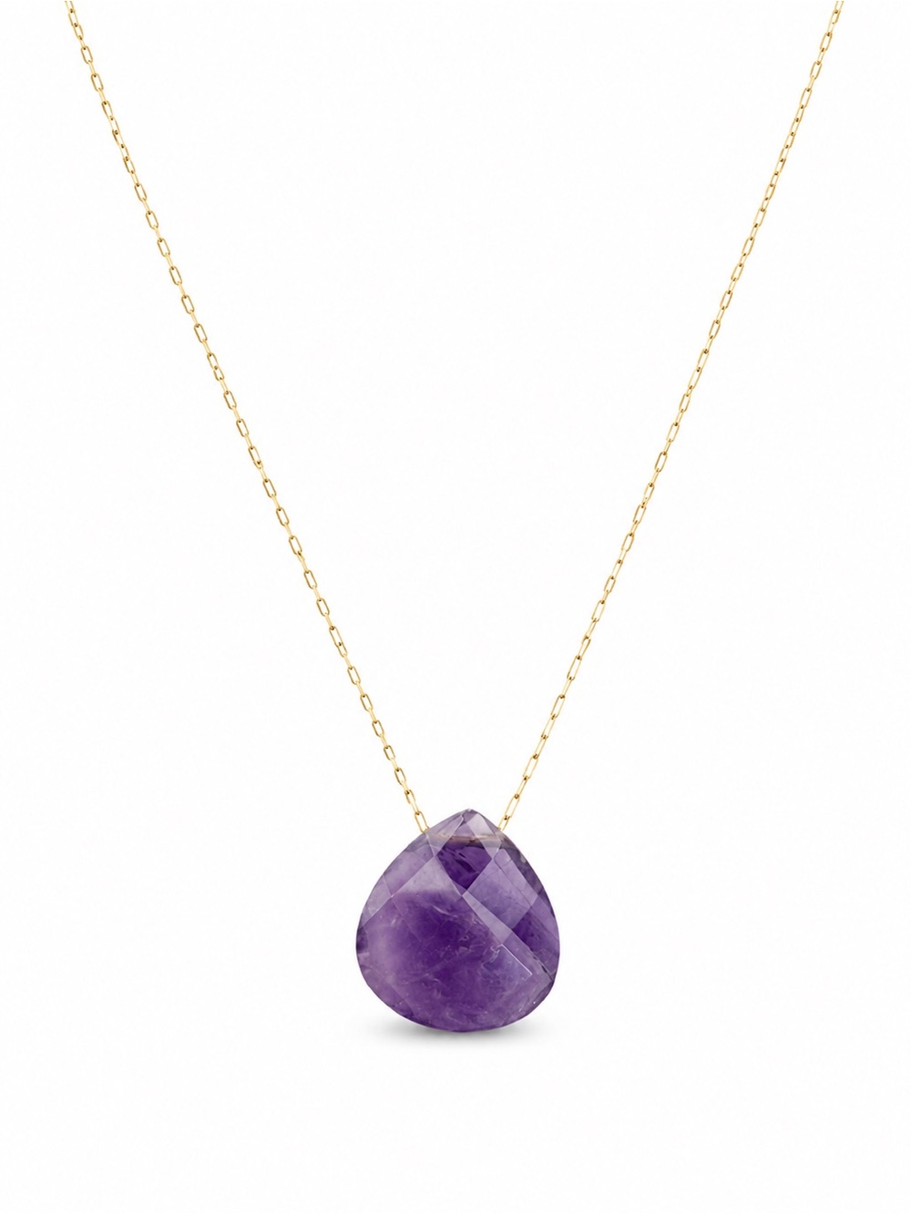 Amethyst Teardrop Necklace